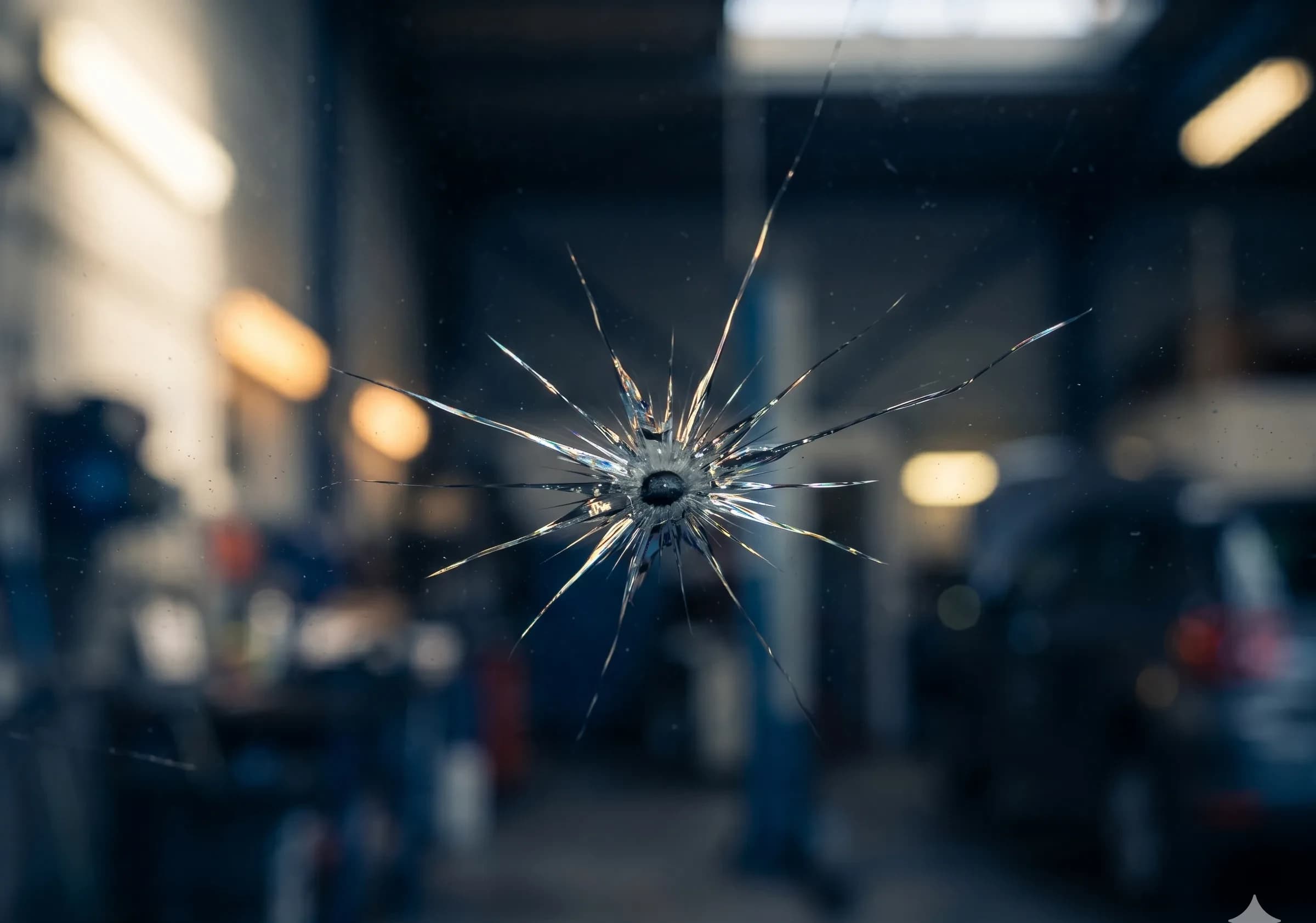 Impact de gravier sur pare-brise